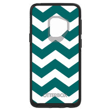 Teal White Chevron Stripes OtterBox Symmetry Case for iPhone & Galaxy