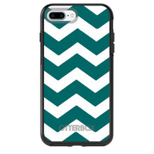 Teal White Chevron Stripes OtterBox Symmetry Case for iPhone & Galaxy