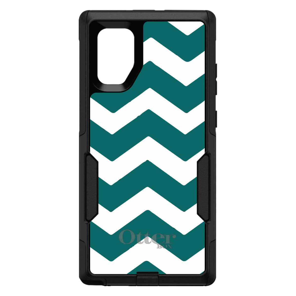 Teal White Chevron Stripes OtterBox Commuter Case for iPhone & Galaxy, view 14