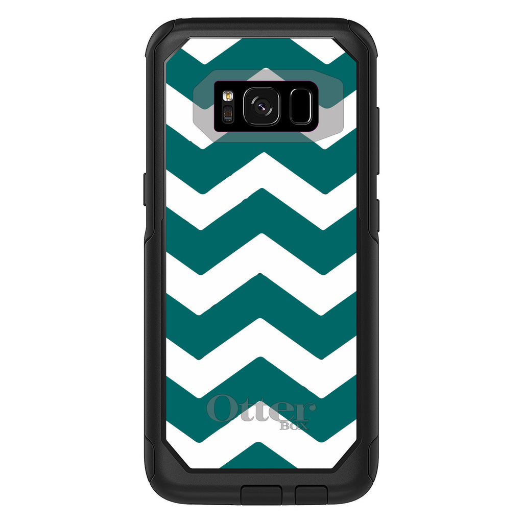 Teal White Chevron Stripes OtterBox Commuter Case for iPhone & Galaxy, view 10