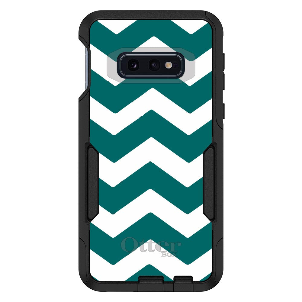 Teal White Chevron Stripes OtterBox Commuter Case for iPhone & Galaxy, view 8