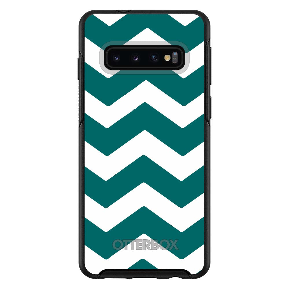 Teal White Chevron Stripes OtterBox Symmetry Case for iPhone & Galaxy, view 6