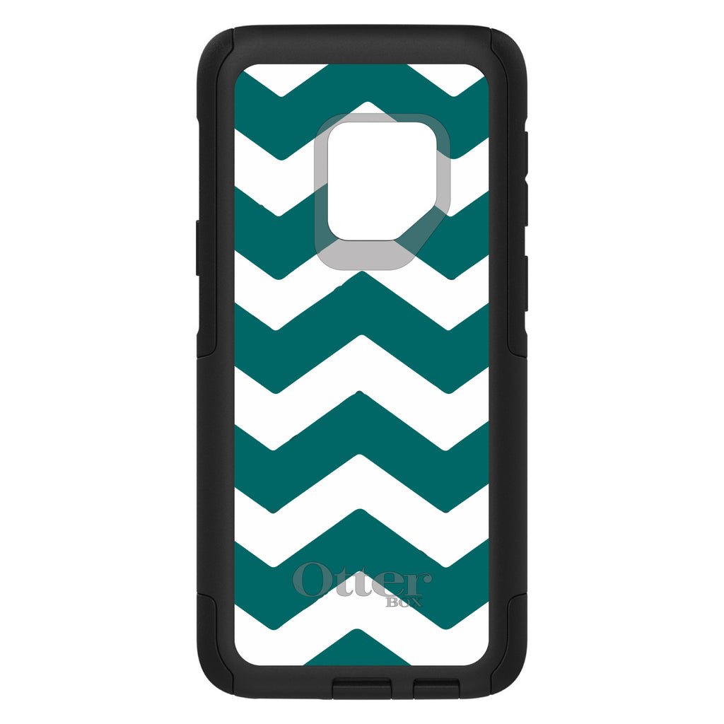 Teal White Chevron Stripes OtterBox Commuter Case for iPhone & Galaxy, view 9