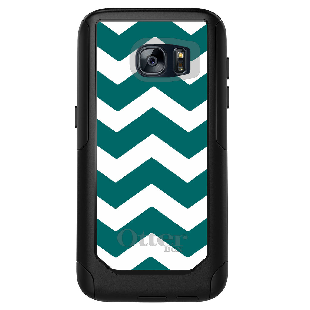 Teal White Chevron Stripes OtterBox Commuter Case for iPhone & Galaxy, view 11