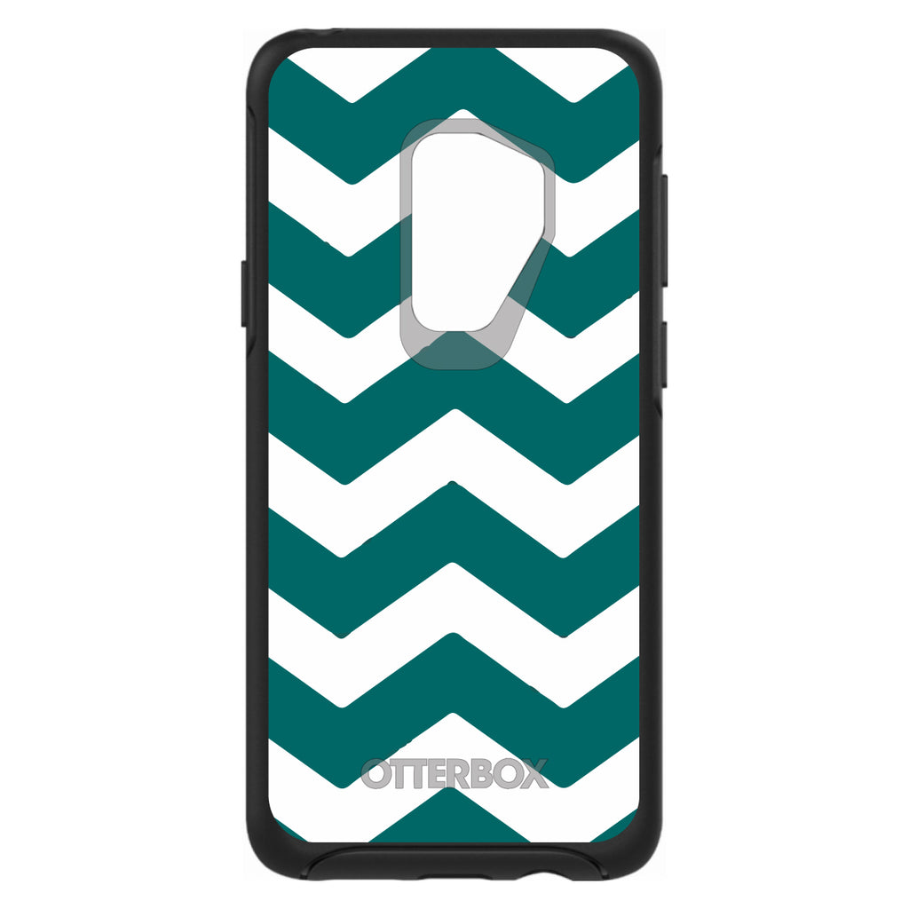 Teal White Chevron Stripes OtterBox Symmetry Case for iPhone & Galaxy, view 9