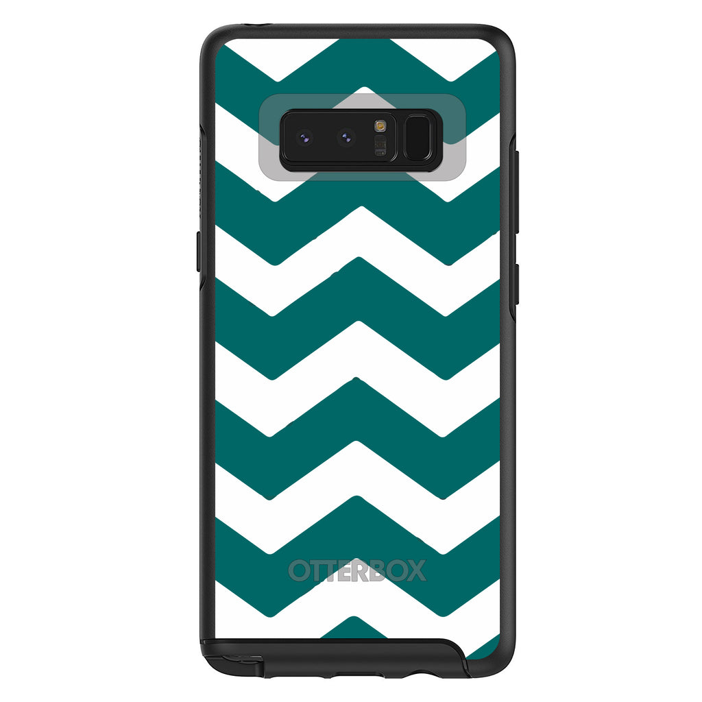 Teal White Chevron Stripes OtterBox Symmetry Case for iPhone & Galaxy, view 14