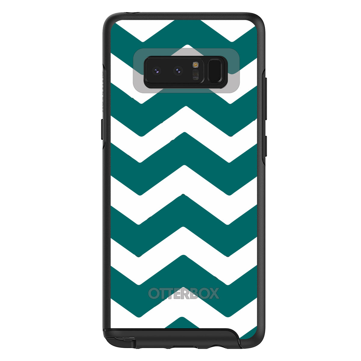 Teal White Chevron Stripes OtterBox Symmetry Case for iPhone & Galaxy, view 14