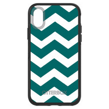 Teal White Chevron Stripes OtterBox Symmetry Case for iPhone & Galaxy