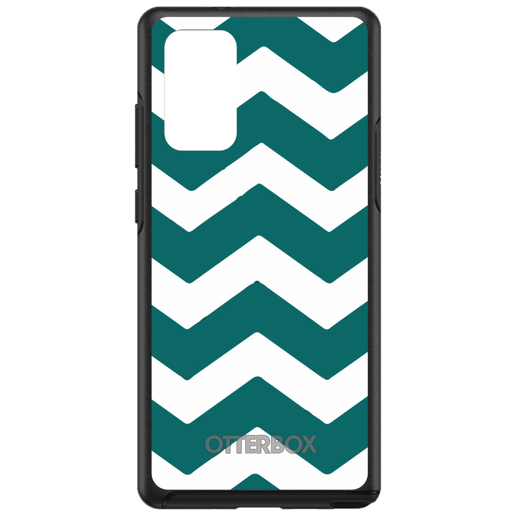 Teal White Chevron Stripes OtterBox Symmetry Case for iPhone & Galaxy, view 10