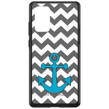 DistinctInk™ OtterBox Symmetry Series Case for Apple iPhone / Samsung Galaxy / Google Pixel - Grey White Chevron Teal Anchor