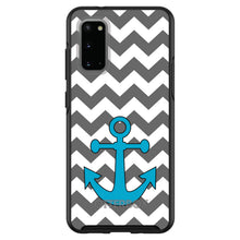 DistinctInk™ OtterBox Symmetry Series Case for Apple iPhone / Samsung Galaxy / Google Pixel - Grey White Chevron Teal Anchor