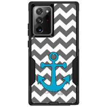 DistinctInk™ OtterBox Commuter Series Case for Apple iPhone or Samsung Galaxy - Grey White Chevron Teal Anchor