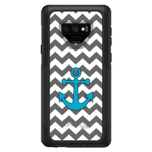 DistinctInk™ OtterBox Commuter Series Case for Apple iPhone or Samsung Galaxy - Grey White Chevron Teal Anchor