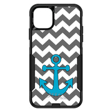DistinctInk™ OtterBox Commuter Series Case for Apple iPhone or Samsung Galaxy - Grey White Chevron Teal Anchor