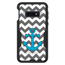 DistinctInk™ OtterBox Commuter Series Case for Apple iPhone or Samsung Galaxy - Grey White Chevron Teal Anchor