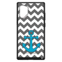 DistinctInk™ OtterBox Symmetry Series Case for Apple iPhone / Samsung Galaxy / Google Pixel - Grey White Chevron Teal Anchor