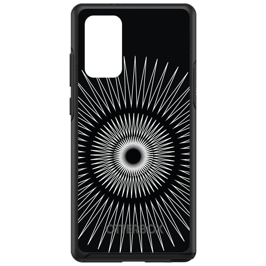 Black White Star Bursts OtterBox Symmetry Case for iPhone & Galaxy, view 10