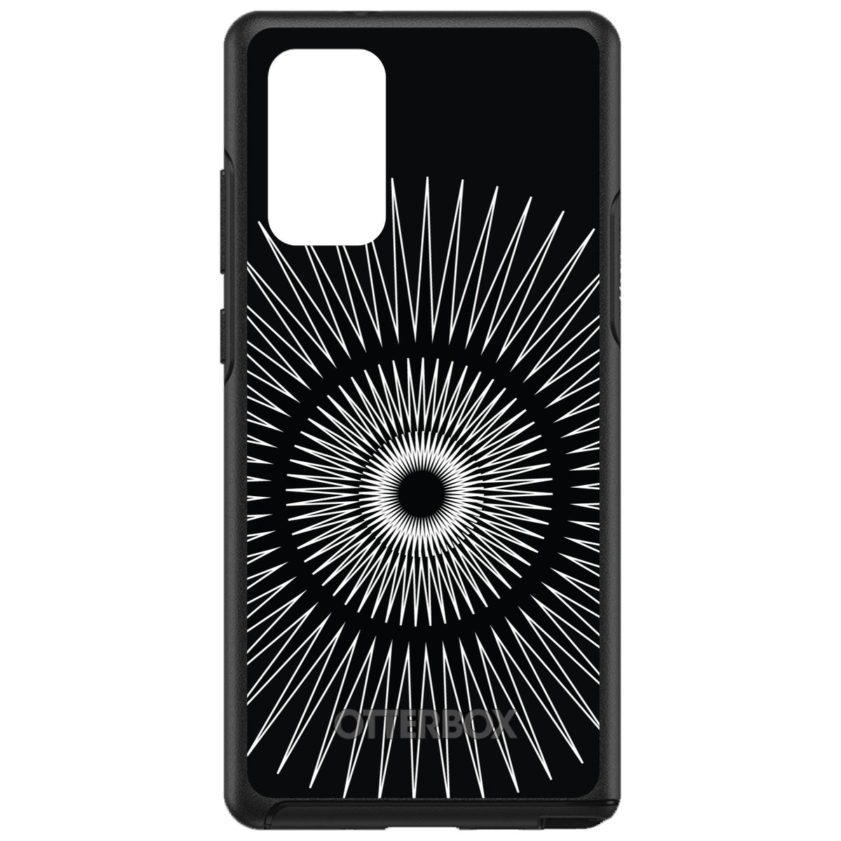 Black White Star Bursts OtterBox Symmetry Case for iPhone & Galaxy, view 10