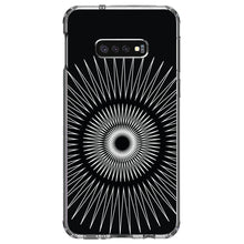 DistinctInk® Clear Shockproof Hybrid Case for Apple iPhone / Samsung Galaxy / Google Pixel - Black White Star Bursts