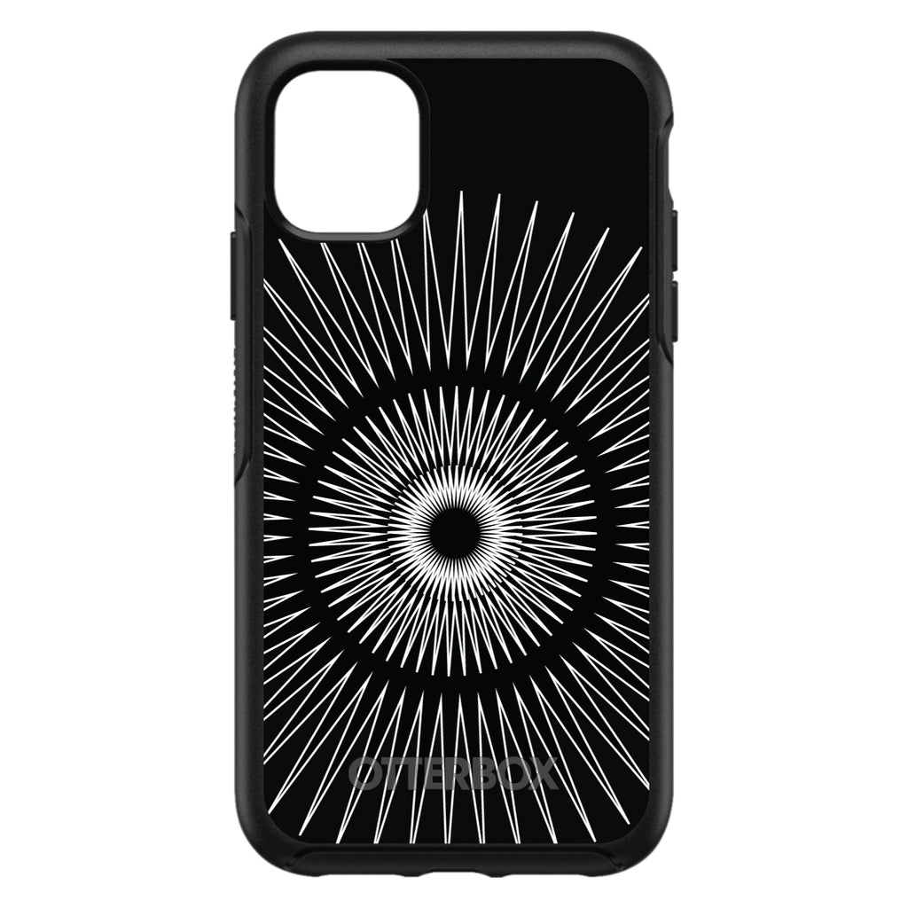 Black White Star Bursts OtterBox Symmetry Case for iPhone & Galaxy