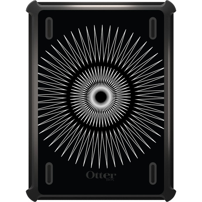DistinctInk™ OtterBox Defender Series Case for Apple iPad / iPad Pro / iPad Air / iPad Mini - Black White Star Bursts