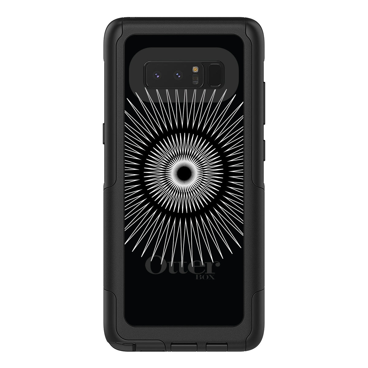 Black White Star Bursts OtterBox Commuter Case for iPhone & Galaxy, view 16