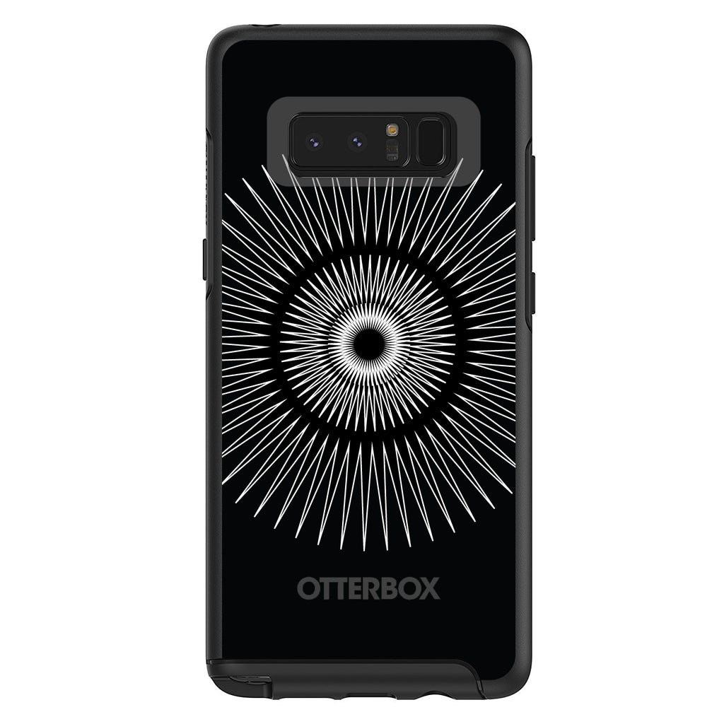 Black White Star Bursts OtterBox Symmetry Case for iPhone & Galaxy, view 14