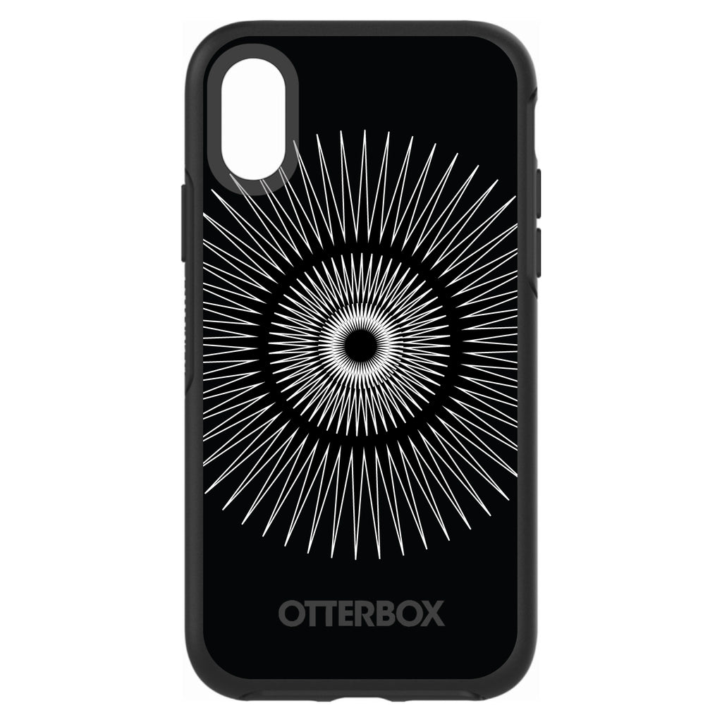 Black White Star Bursts OtterBox Symmetry Case for iPhone & Galaxy, view 4