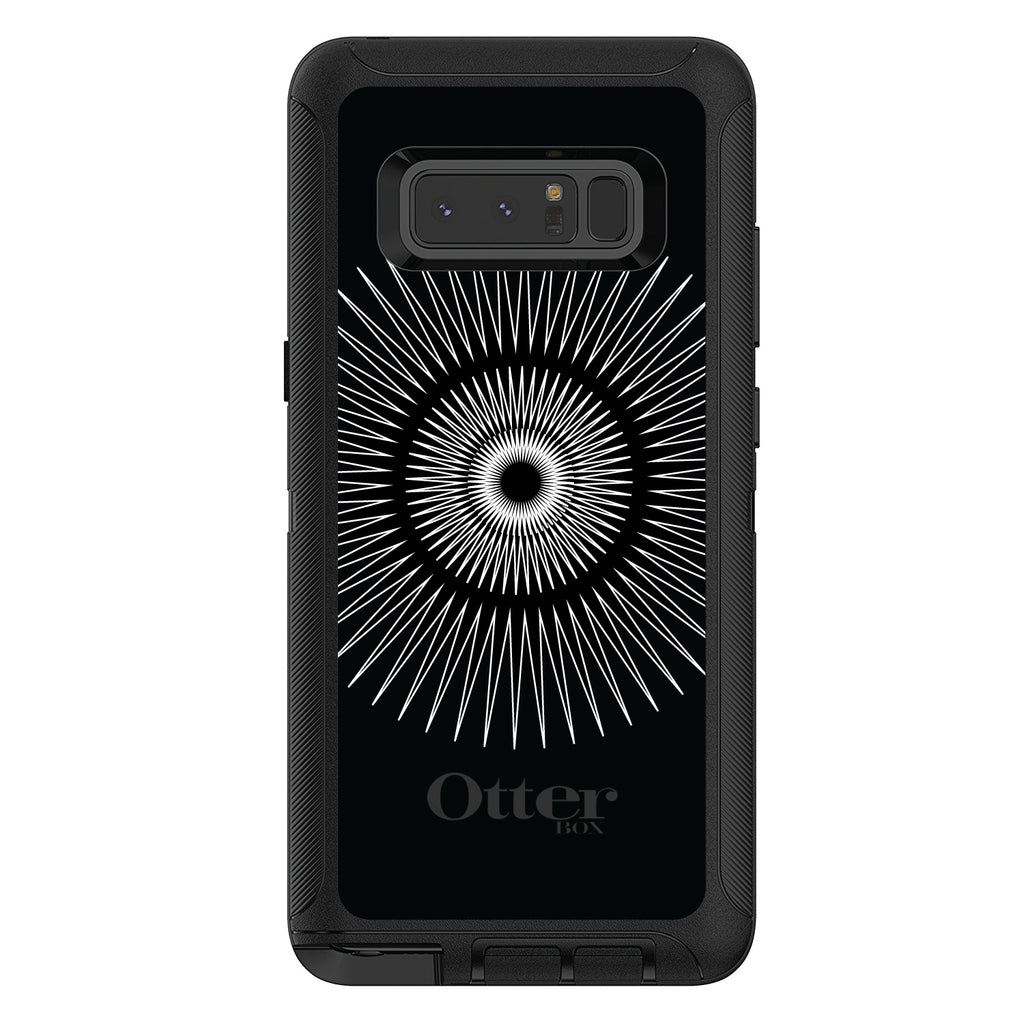Black White Star Bursts OtterBox Defender Case for iPhone & Galaxy, view 17