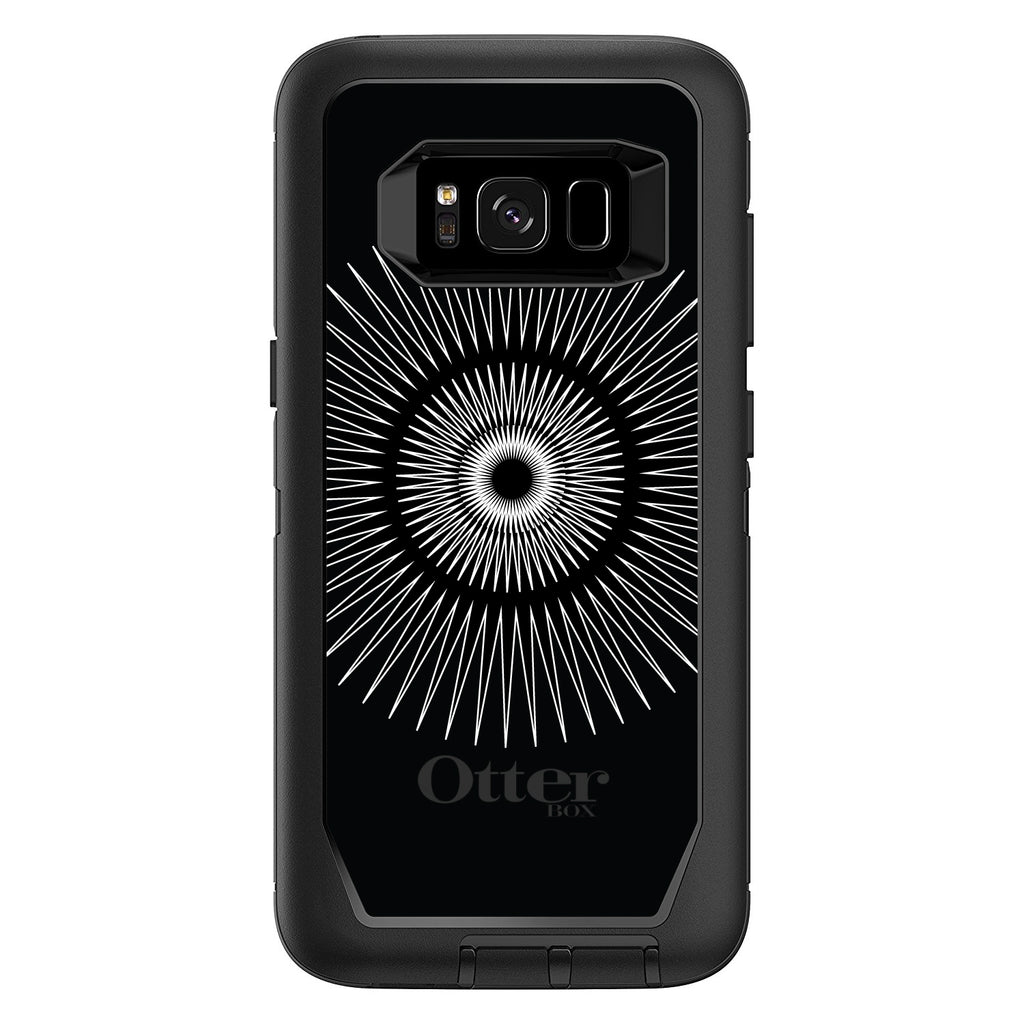 Black White Star Bursts OtterBox Defender Case for iPhone & Galaxy, view 12