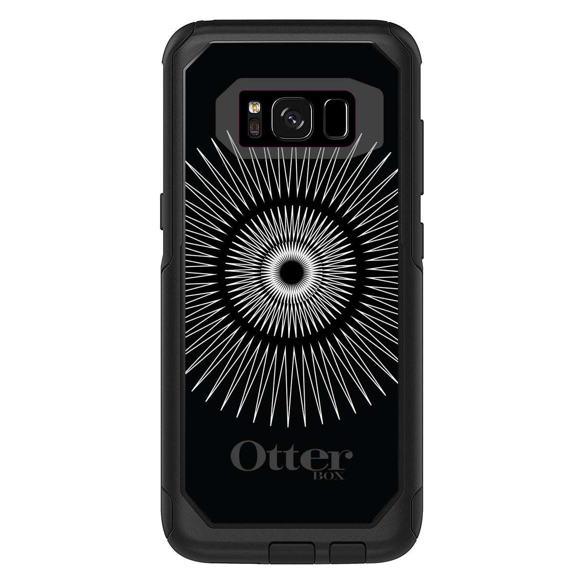 Black White Star Bursts OtterBox Commuter Case for iPhone & Galaxy, view 10
