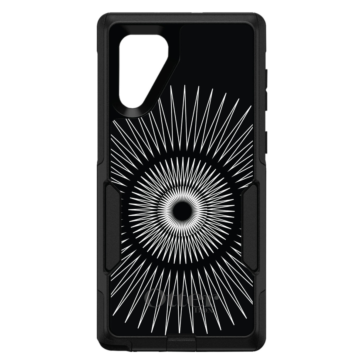 Black White Star Bursts OtterBox Commuter Case for iPhone & Galaxy, view 13