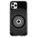 Black White Star Bursts Clear Shockproof iPhone Case
