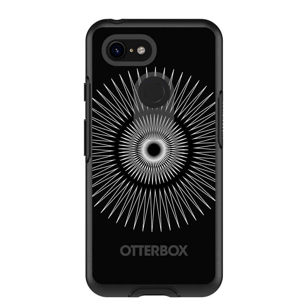 Black White Star Bursts OtterBox Symmetry Case for iPhone & Galaxy, view 15
