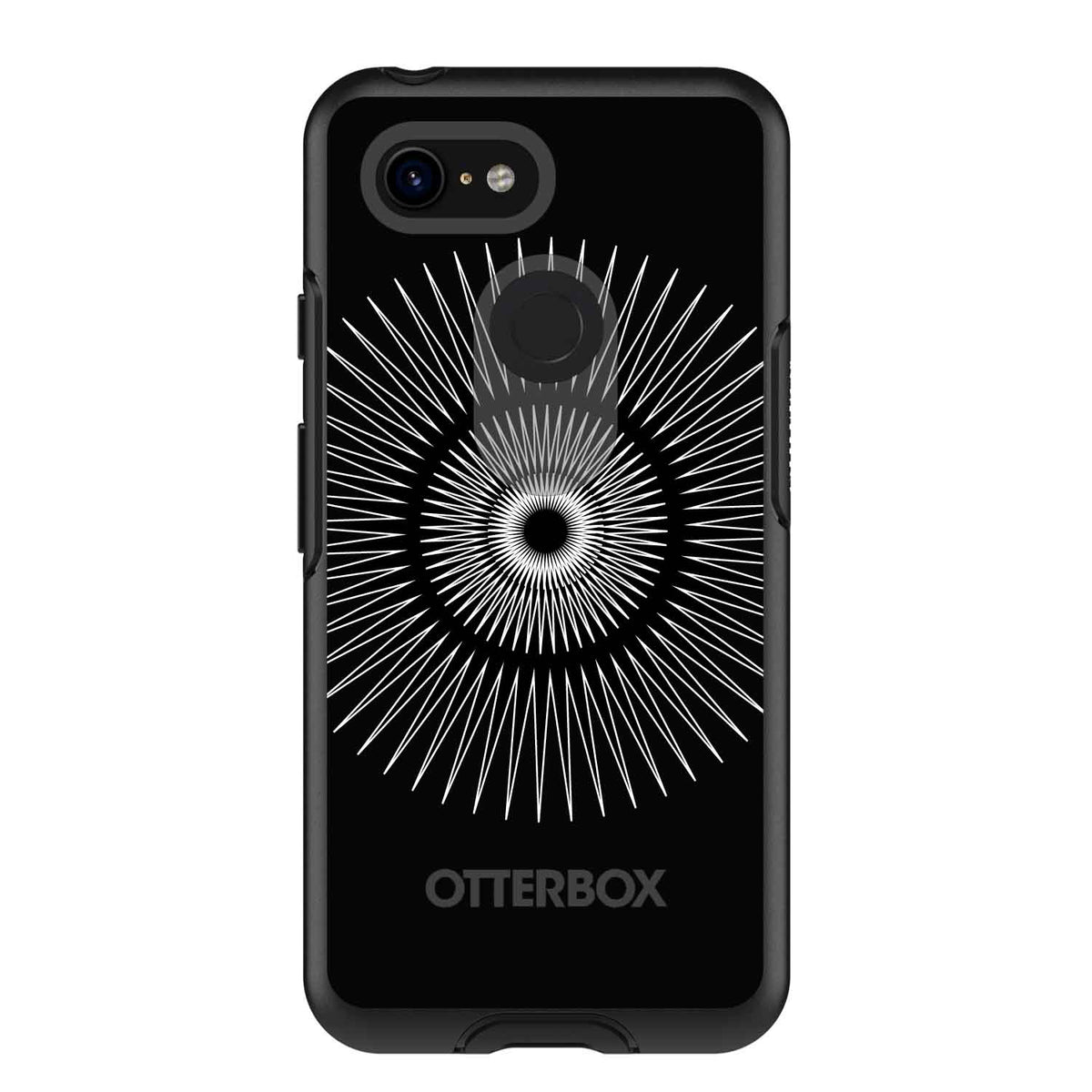 Black White Star Bursts OtterBox Symmetry Case for iPhone & Galaxy, view 15