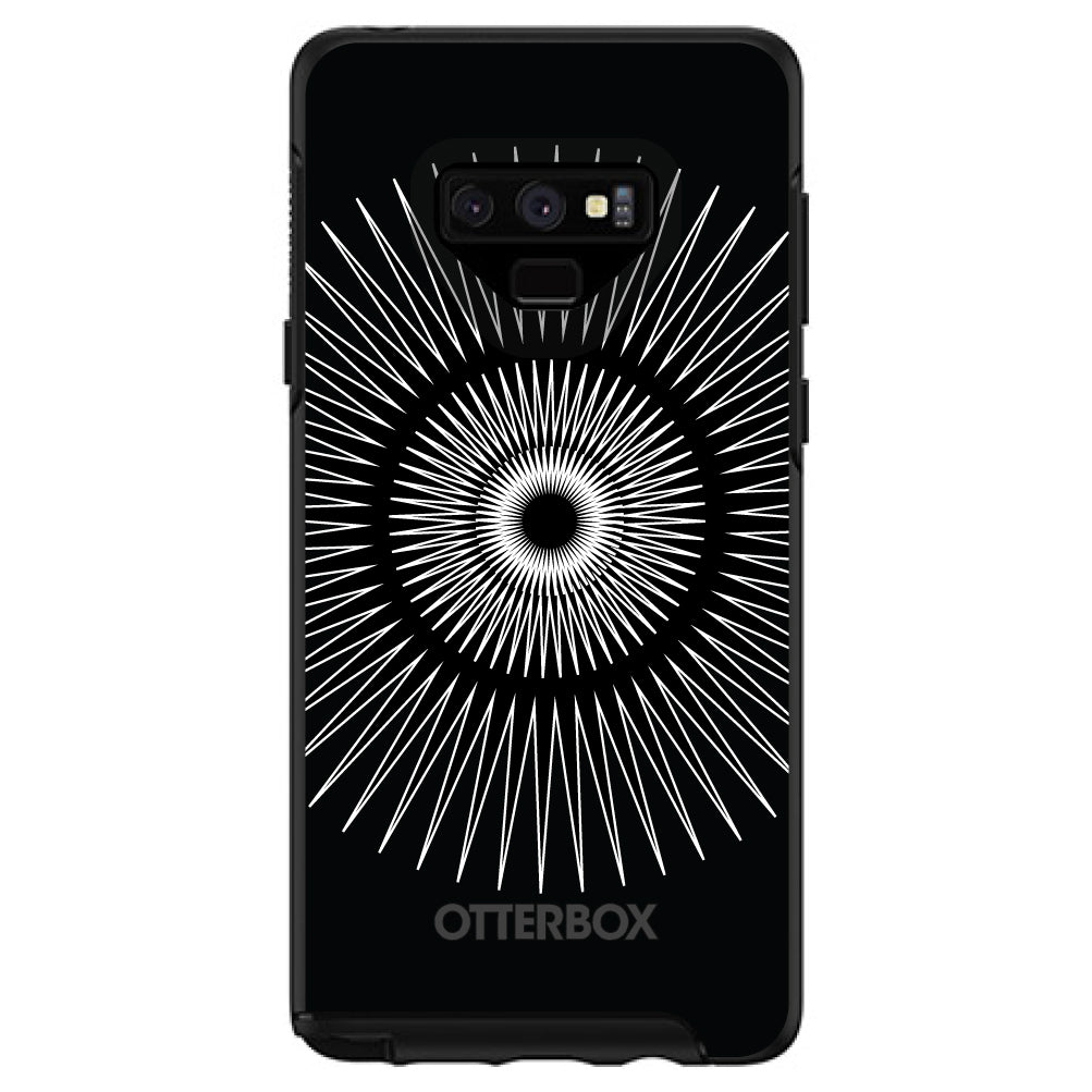 Black White Star Bursts OtterBox Symmetry Case for iPhone & Galaxy, view 13