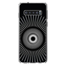 DistinctInk® Clear Shockproof Hybrid Case for Apple iPhone / Samsung Galaxy / Google Pixel - Black White Star Bursts