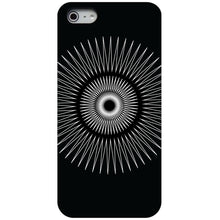 DistinctInk® Hard Plastic Snap-On Case for Apple iPhone or Samsung Galaxy - Black White Star Bursts