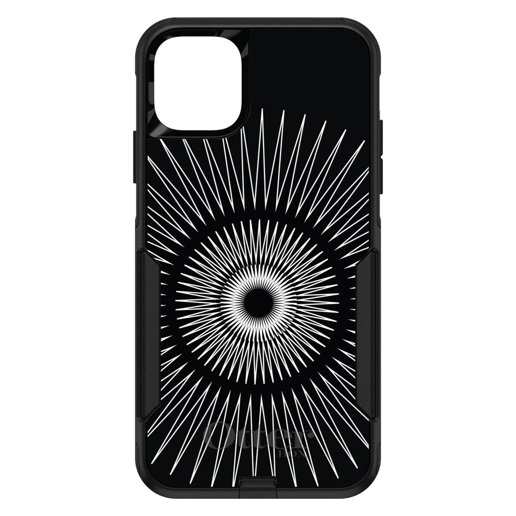 Black White Star Bursts OtterBox Commuter Case for iPhone & Galaxy, view 2