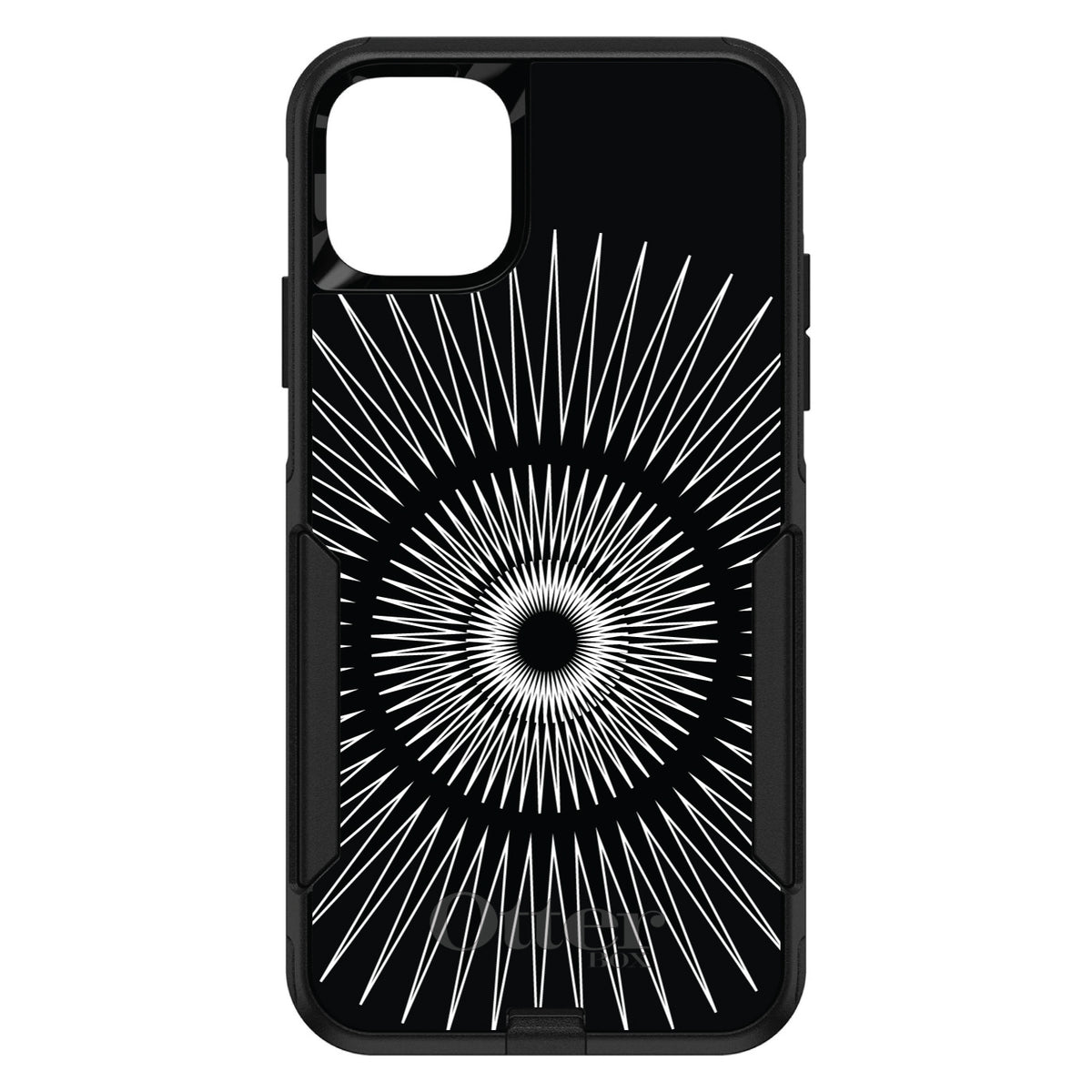 Black White Star Bursts OtterBox Commuter Case for iPhone & Galaxy, view 2