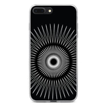 DistinctInk® Clear Shockproof Hybrid Case for Apple iPhone / Samsung Galaxy / Google Pixel - Black White Star Bursts