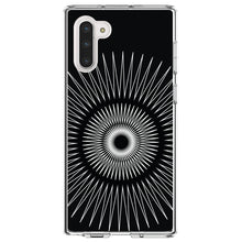 DistinctInk® Clear Shockproof Hybrid Case for Apple iPhone / Samsung Galaxy / Google Pixel - Black White Star Bursts