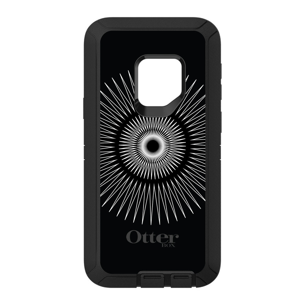 Black White Star Bursts OtterBox Defender Case for iPhone & Galaxy, view 11