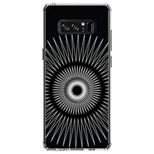 DistinctInk® Clear Shockproof Hybrid Case for Apple iPhone / Samsung Galaxy / Google Pixel - Black White Star Bursts