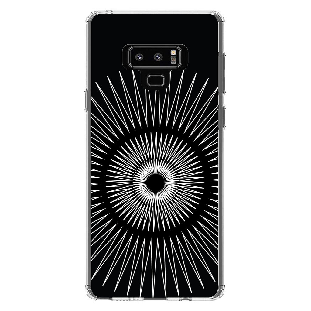 Black White Star Bursts Clear Shockproof iPhone Case, view 11
