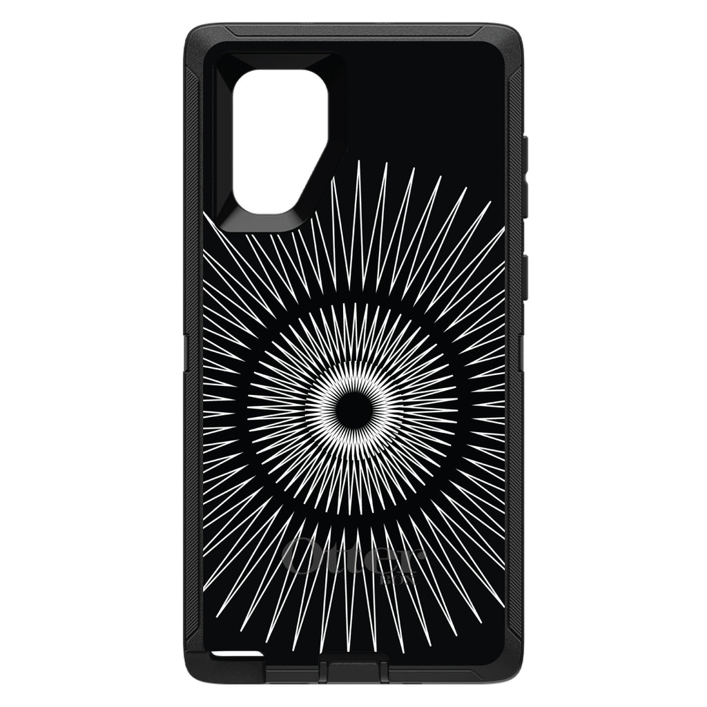 Black White Star Bursts OtterBox Defender Case for iPhone & Galaxy, view 14