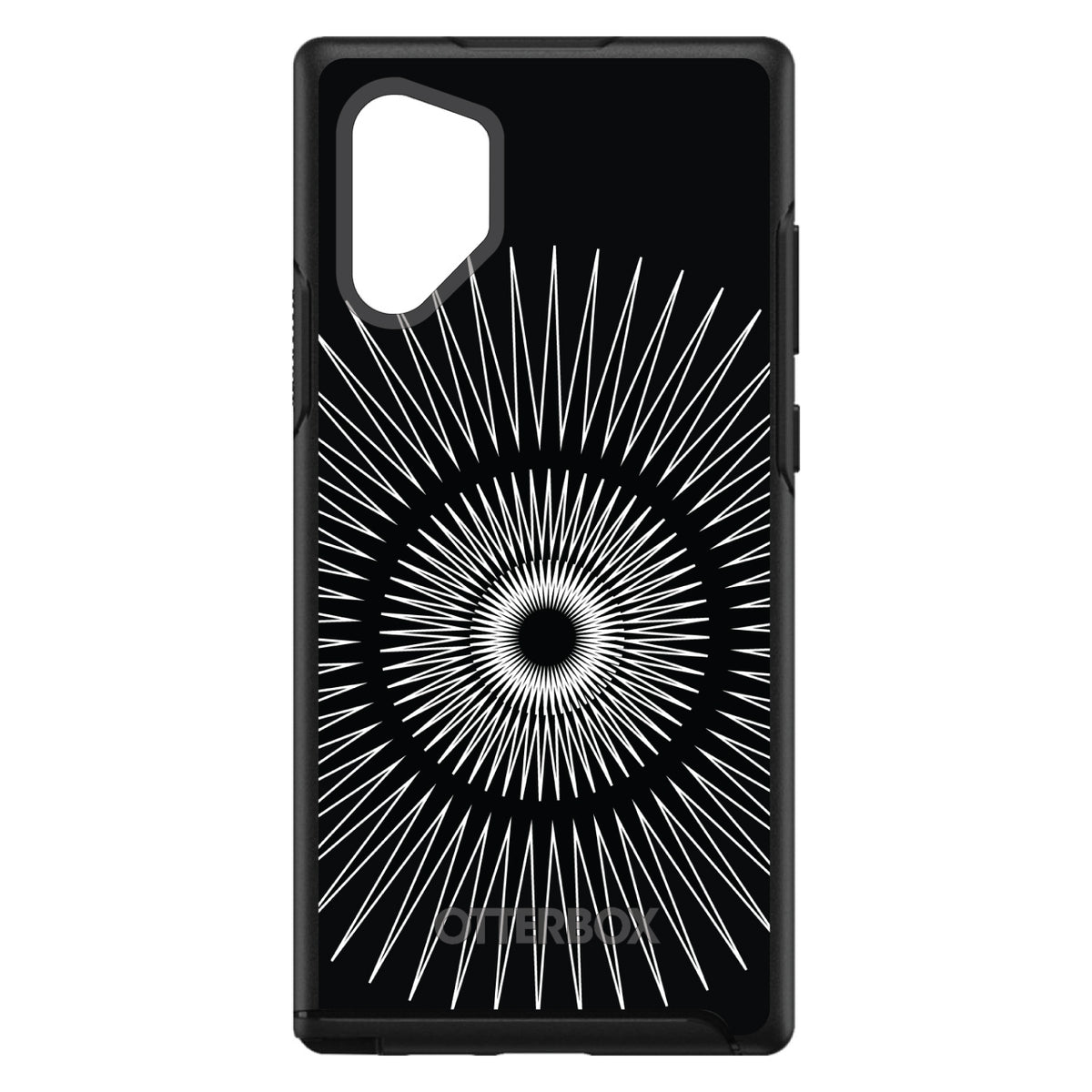 Black White Star Bursts OtterBox Symmetry Case for iPhone & Galaxy, view 11