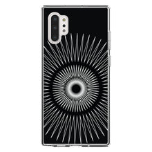 DistinctInk® Clear Shockproof Hybrid Case for Apple iPhone / Samsung Galaxy / Google Pixel - Black White Star Bursts