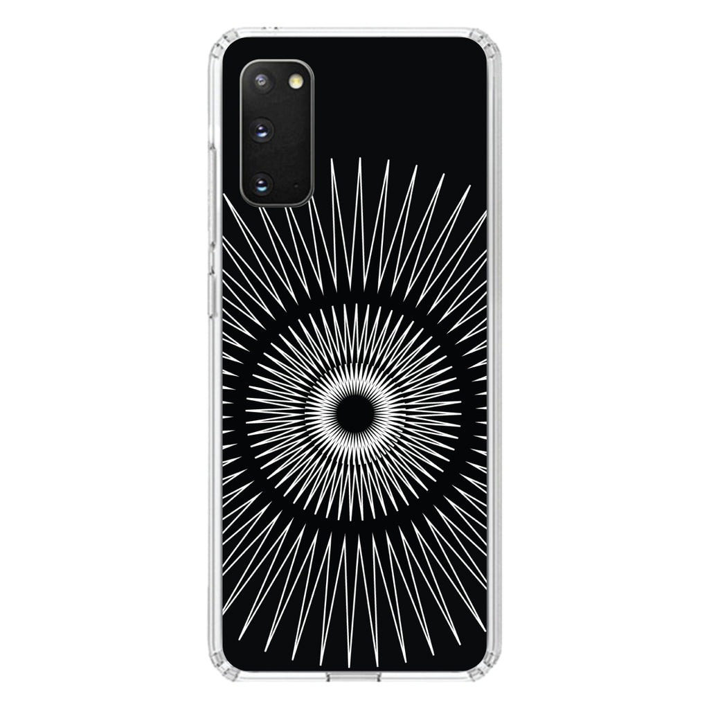 Black White Star Bursts Clear Shockproof iPhone Case, view 13