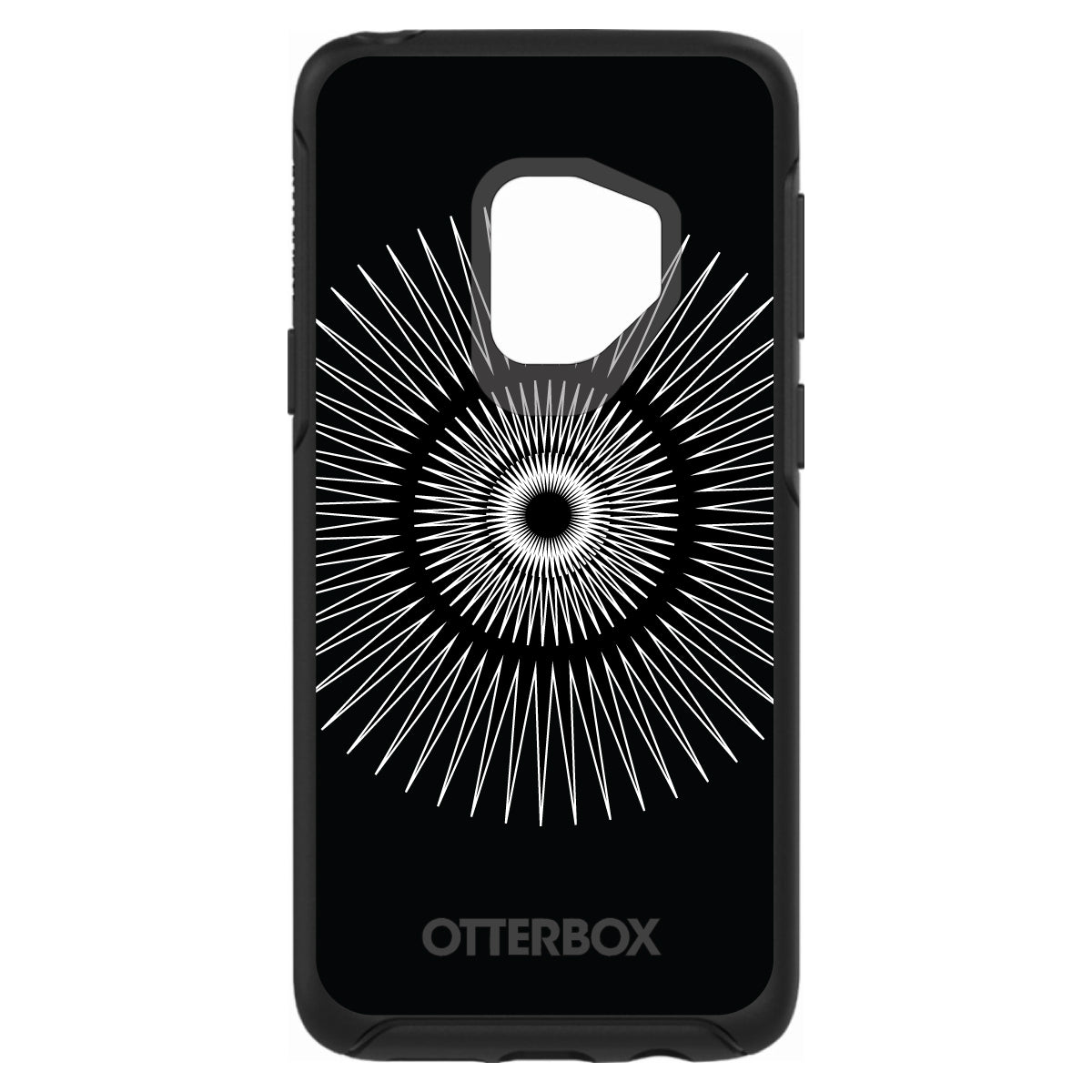 Black White Star Bursts OtterBox Symmetry Case for iPhone & Galaxy, view 8